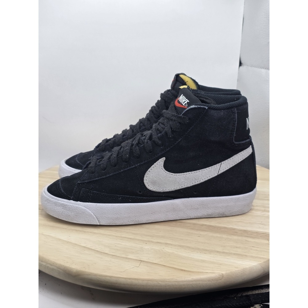 Womens Size 6.5 - NIKE Blazer Mid '77 CI1172-002 Black White Suede Sneakers GS 5